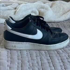 Nike Air Force 1 Black with White Accents